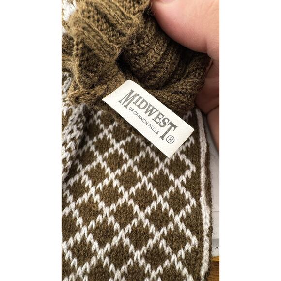 Midwest of Cannon Falls Knit Reindeer Mittens - Cozy Winter Accessory - Picture 3 of 4